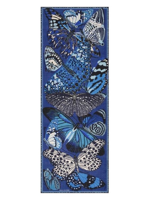 sciarpa donna 70x190 papillons blu Inoui Editions | SCARF 70 PAPILLONSBLUE